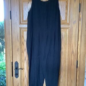 Eileen Fisher Black Button Down jumpsuit with pockets!